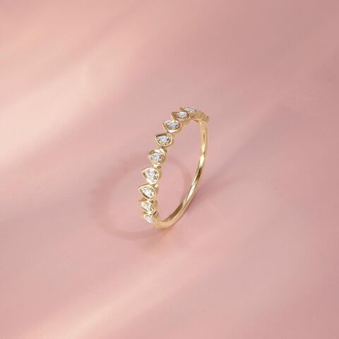 Petal Arc Diamond Ring
