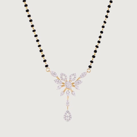 Floral Cascade Gold and Diamond Mangalsutra