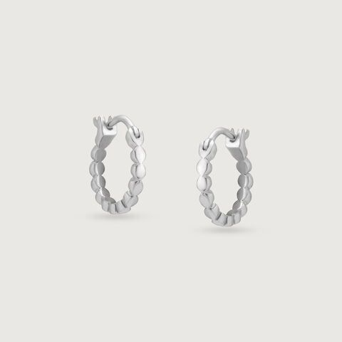 Sculpted Gleam Silver Hoop Earrings