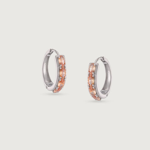 Glossy Glint Silver Earrings