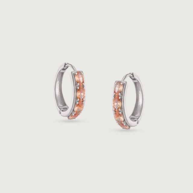 Glossy Glint Silver Earrings,,hi-res image number null