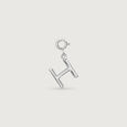 Modern Initial H Silver Charm,,hi-res view 3