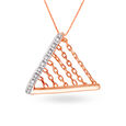 14KT Rose and Gold Triangle Pendant,,hi-res view 2