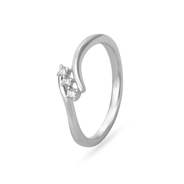 Pure Opulence Platinum Trio Diamond Finger Ring