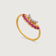 Red Elixir 14KT Ruby & Diamond  Finger Ring,,hi-res view 6
