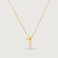 Ribbon Kiss Gold Pendant,,hi-res view 3