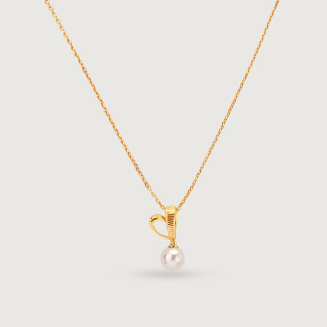 Ribbon Kiss Gold Pendant,,hi-res image number null
