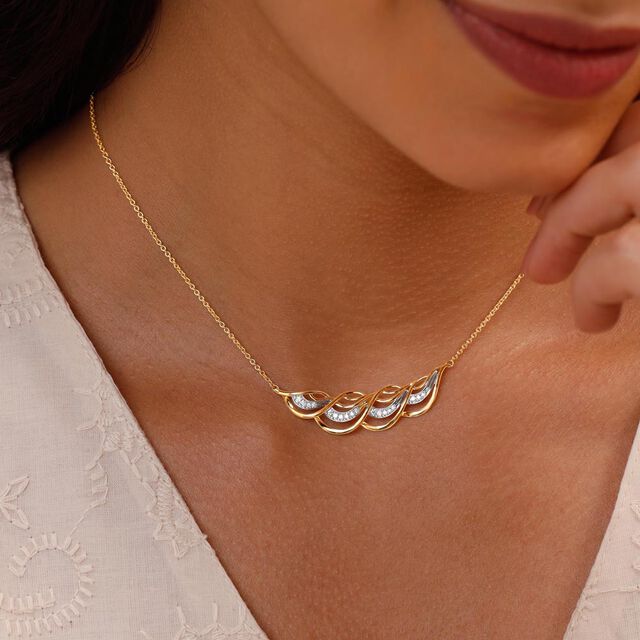 Radiant Curve Diamond Necklace,,hi-res image number null