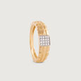 Gridlock Drip Gold & Diamond Finger Ring for Men,,hi-res view 4