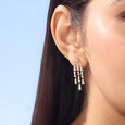 Radiant Cascade Diamond Drop Earrings,,hi-res view 2