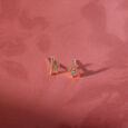 Divine Duo 14KT Yellow & Rose Gold Diamond Stud Earrings,,hi-res view 1