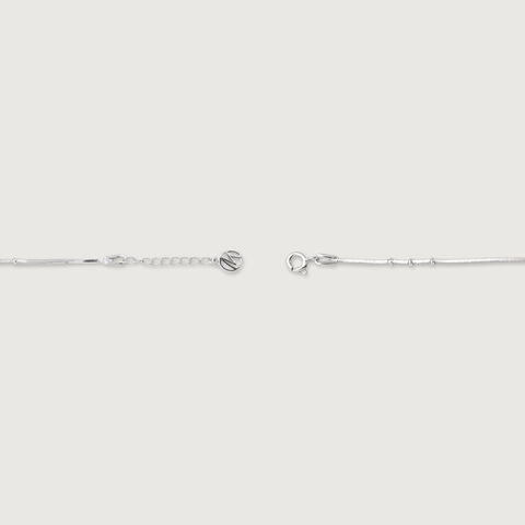 Sleek Drip Single Silver Anklet