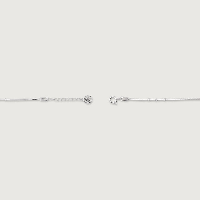 Sleek Drip Single Silver Anklet,,hi-res image number null