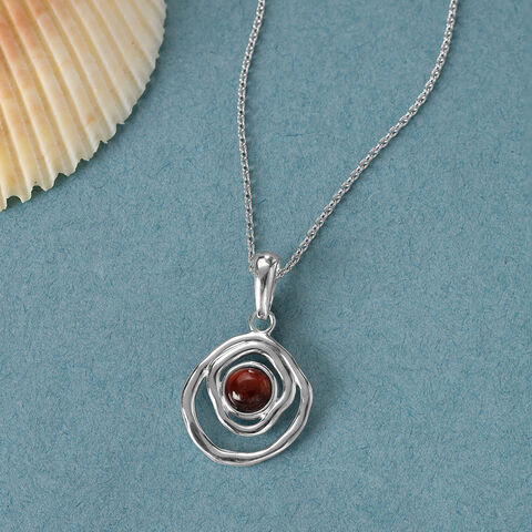 Earthy Waves Silver Pendant