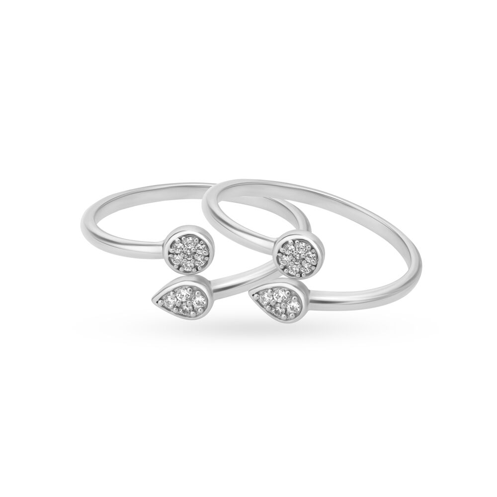 Buy Geometric Jazz Silver Toe Ring Online Mia by Tanishq