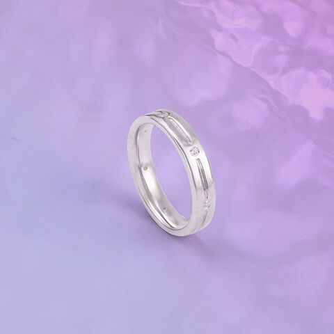 Polished Line Silver Ring