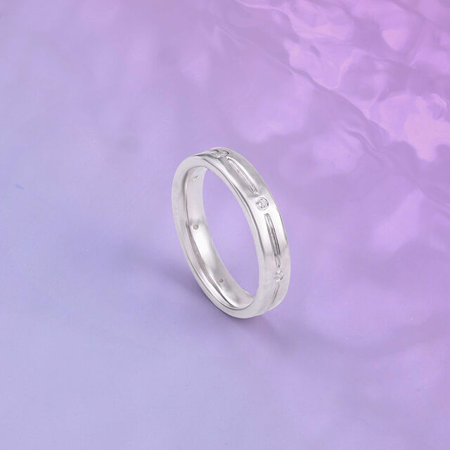 Polished Line Silver Ring,,hi-res image number null