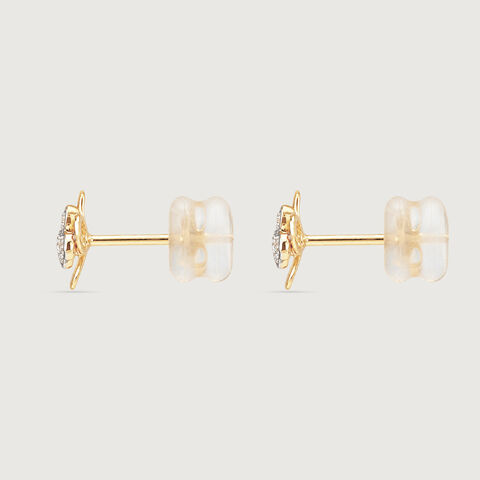 Radiant Bloom Diamond Stud Earrings