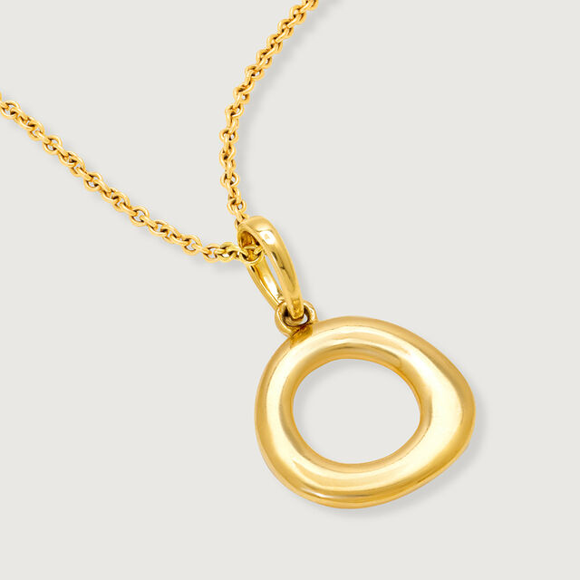 Letter Perfect 'O' Gold Pendant,,hi-res image number null