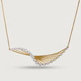 Cascading Sparkle Gold & Diamond Necklace,,hi-res view 3