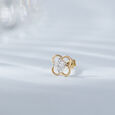 Floral Orbit Gold and Diamond Nose Pin,,hi-res view 1
