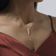 Cascading Geometry Diamond Necklace,,hi-res view 2