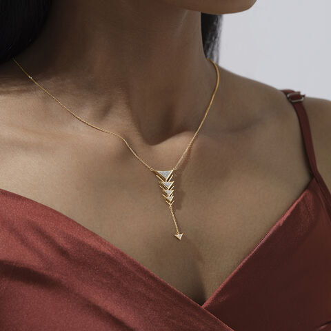 Cascading Geometry Diamond Necklace