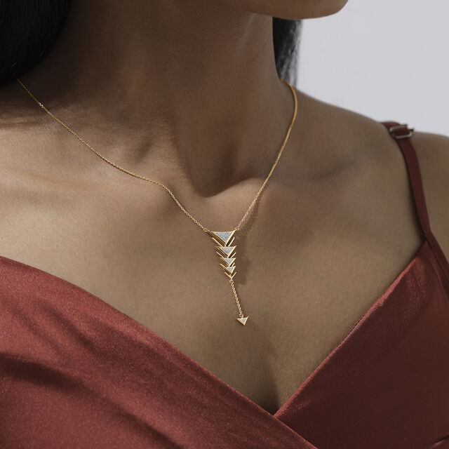 Cascading Geometry Diamond Necklace,,hi-res image number null