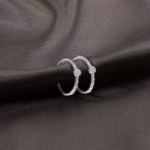 Classic Halo Silver Toe Rings,,hi-res image number null