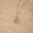 Blooming Radiance 14 Kt Gold & Diamond Pendant,,hi-res view 1
