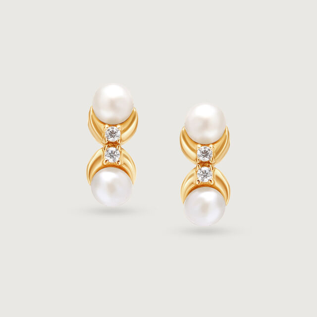 Pearlescent Universe 14Kt Pearl Stud Earring,,hi-res image number null