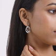 Celestial Orbit Silver Drop Earrings,,hi-res view 2