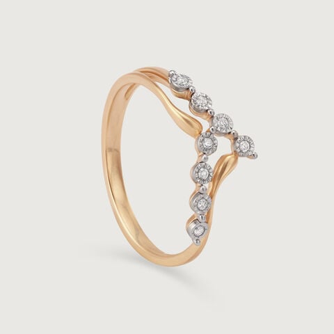 Sculpted Sparkler 14KT Gold & Diamond Ring
