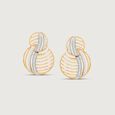 Sculpted Flow Diamond Drop Earrings,,hi-res view 3