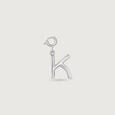 Modern Initial K Silver Charm,,hi-res view 3