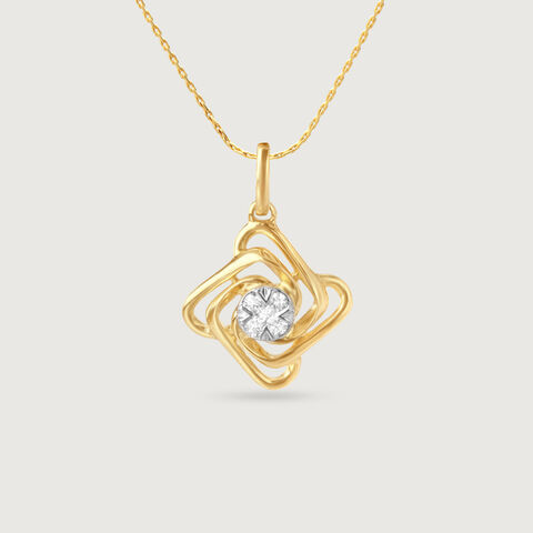 Twisted Glow Diamond Pendant