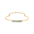 14KT Yellow Gold Blue Topaz Serenity Bangle,,hi-res view 2