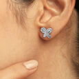 Whimsical Wings Silver Stud Earrings,,hi-res view 2