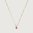 Heart of Amethyst 14 Kt Gold Chain and Pendant,,hi-res view 3
