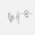 Botanical Chic Silver Stud Earrings,,hi-res view 4