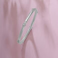 Elegant Fleur Silver Bangle,,hi-res view 1