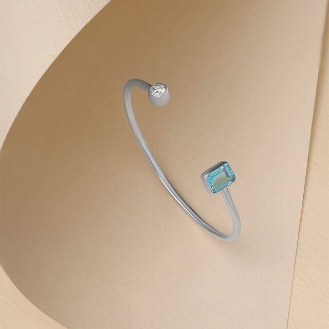 Gleam Duo Silver Bangle,,hi-res image number null