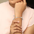 Heavenly Pearl Silver Bangle,,hi-res view 2