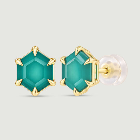 Versatile Detachable Amethyst and Onyx Stud Earrings