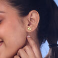 Radiant Sunset Gold Stud Earrings,,hi-res view 3