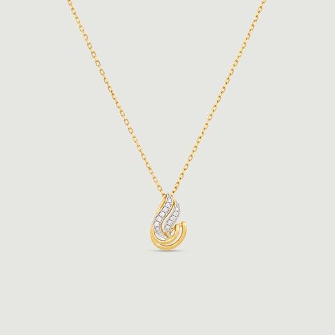 Luminous Flowing Diamond Pendant