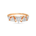 14KT Rose Gold Triangle Tango Diamond Finger Ring,,hi-res view 2