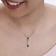 14 KT Yellow Gold Sleek Diamond Pendant,,hi-res view 3