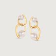 Edgy Chic Pearl Stud Earrings,,hi-res view 3