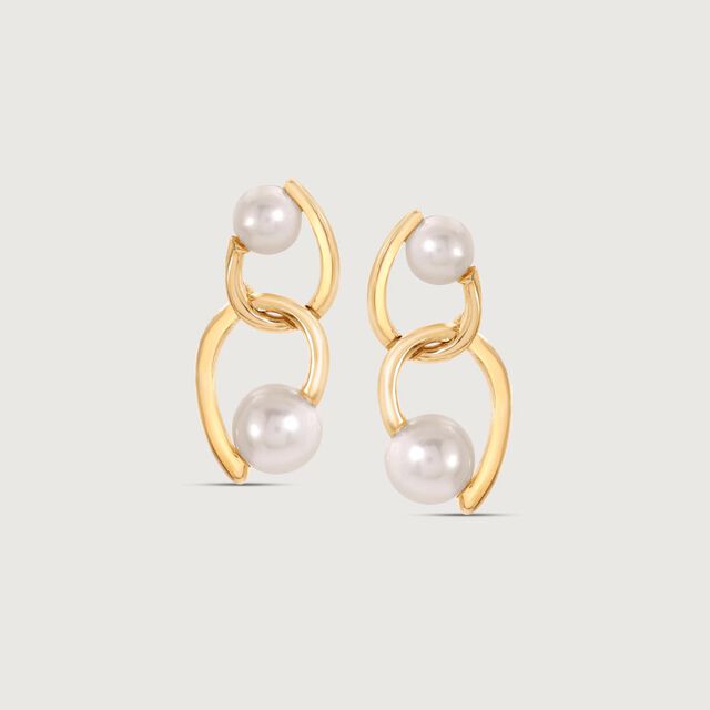 Edgy Chic Pearl Stud Earrings,,hi-res image number null